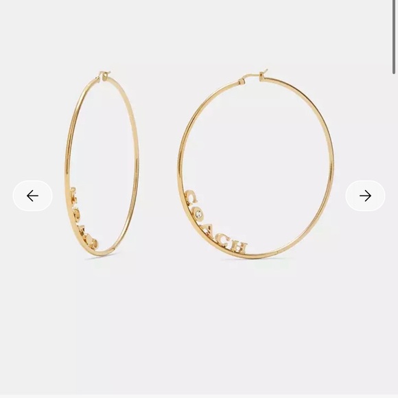 Coach Gold Hoop Earrings - Picture 2 of 4